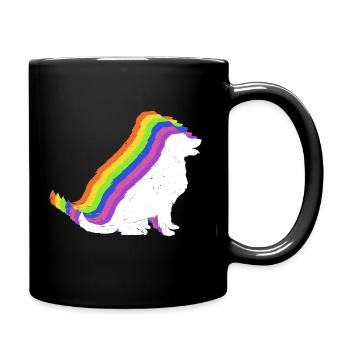 Labrador dog pet colorful four-legged master - Full Colour Mug - black - Right
