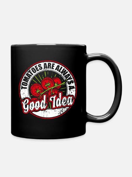 Tomaten Gemüse - Tasse einfarbig - Schwarz