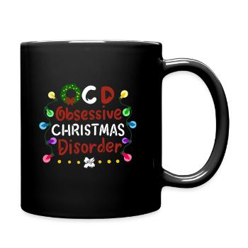 Weihnachten Geschenk Geschenkidee xmas santa snow - Tasse einfarbig - Schwarz - Rechts