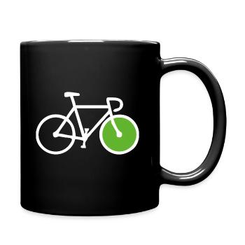 Roue de vélo durable Go Green Bike Bike Gift - Mug uni - noir - Droite