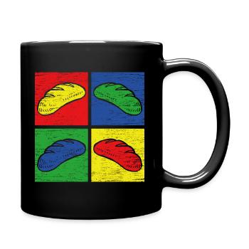 Brot - Tasse einfarbig - Schwarz - Rechts