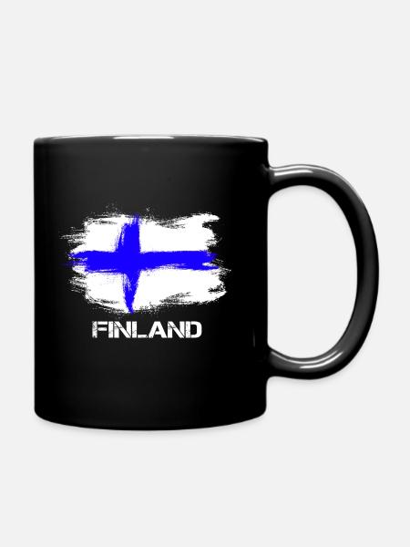 Drapeau Finlande Suomi - Mug uni - noir
