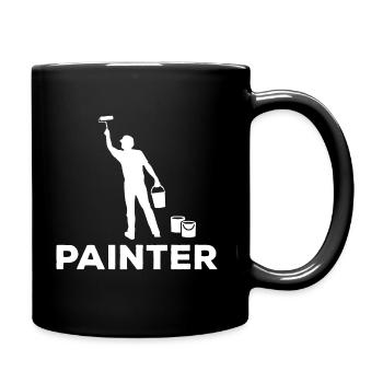 Maler Painter - Tasse einfarbig - Schwarz - Rechts