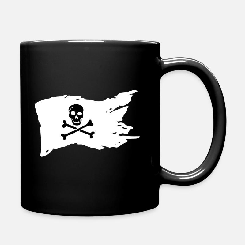 Piratenflagge - Tasse einfarbig - Schwarz