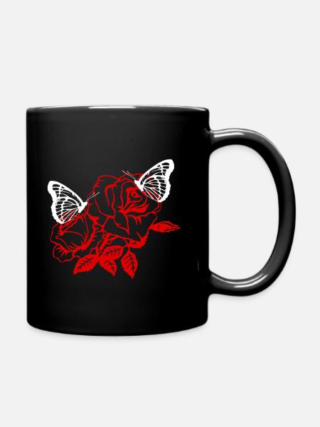 Papillon rose papillon rose - Mug uni - noir