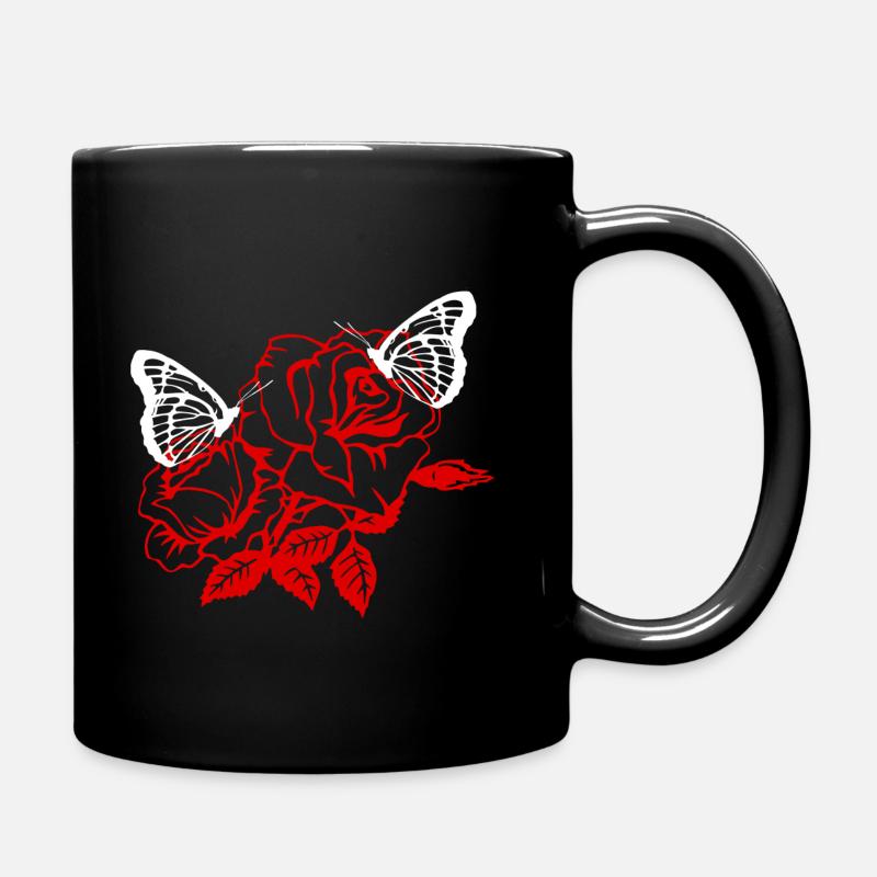 Papillon rose papillon rose - Mug uni - noir