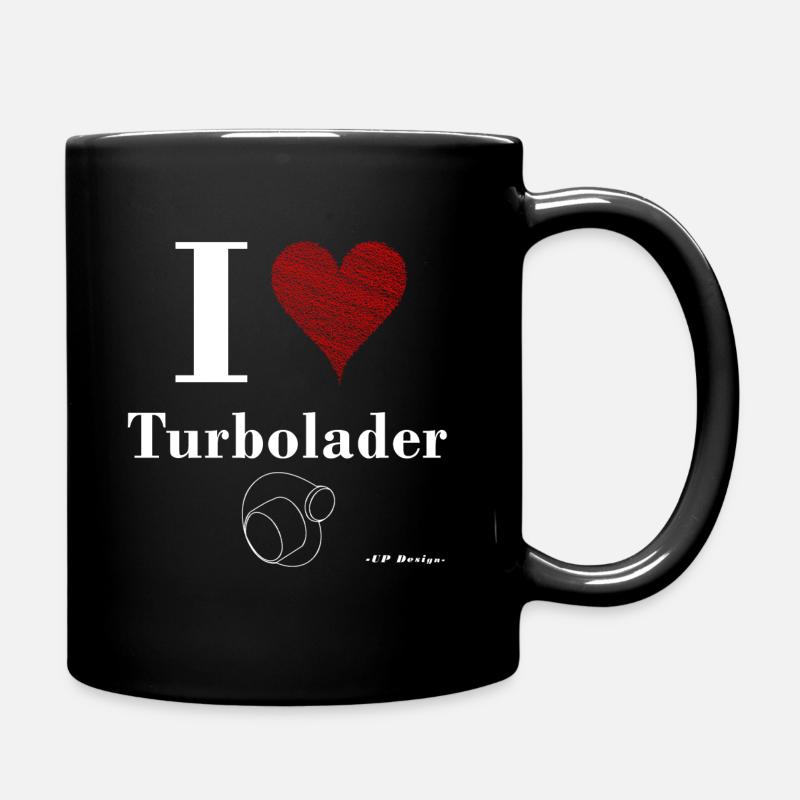 I love Turbolader - Tasse einfarbig - Schwarz