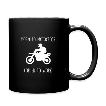 Motocross tshirt born to motocross - Full Colour Mug - black - Right