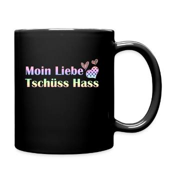 Amour moin, au revoir La haine coeur romantique cadeau - Mug uni - noir - Droite