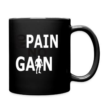 No Pain No Gain - Tasse einfarbig - Schwarz - Rechts