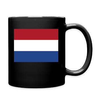 Flag of the Netherlands (nl) - Full Colour Mug - black - Right