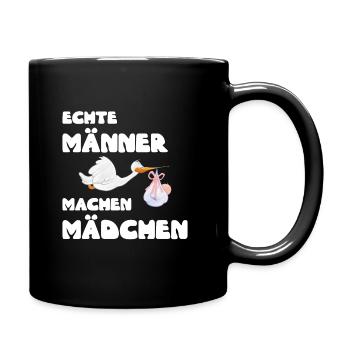 Werdende Papa Väter Eltern Design Geschenk Idee - Tasse einfarbig - Schwarz - Rechts