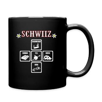Schwiiz Switzerland - Full Colour Mug - black - Right