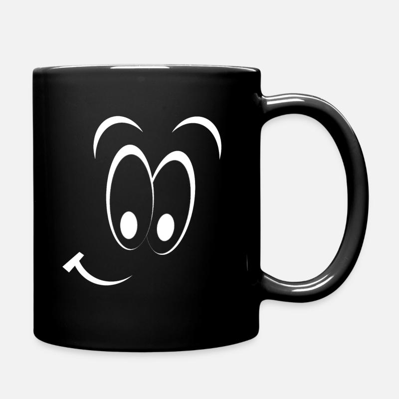 Smiley - Tasse einfarbig - Schwarz