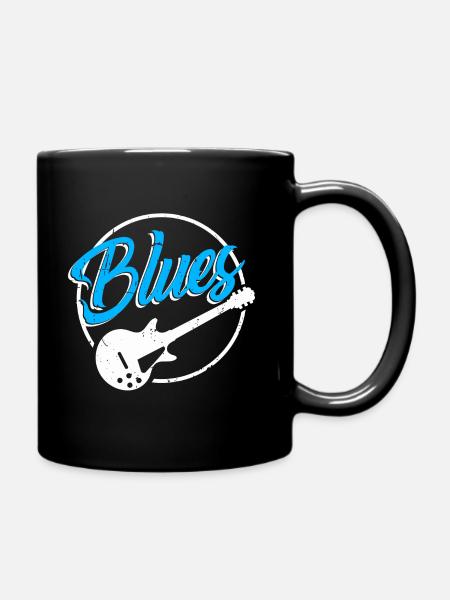 Blues Guitar Music Guitarist Band Gift Solo - Mug uni - noir