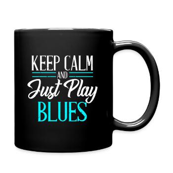 Blues Musik Locker Bleiben Geschenk - Tasse einfarbig - Schwarz - Rechts
