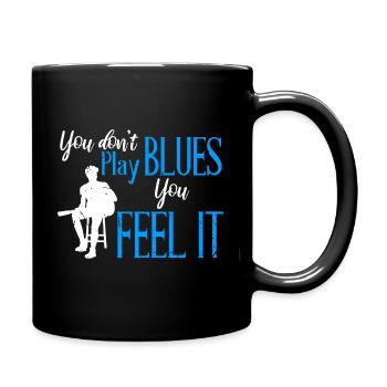 Blues guitariste guitare cadeau musique sentiment - Mug uni - noir - Droite