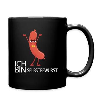 Sausage Sausage Self-Confidence Motivation - Full Colour Mug - black - Right