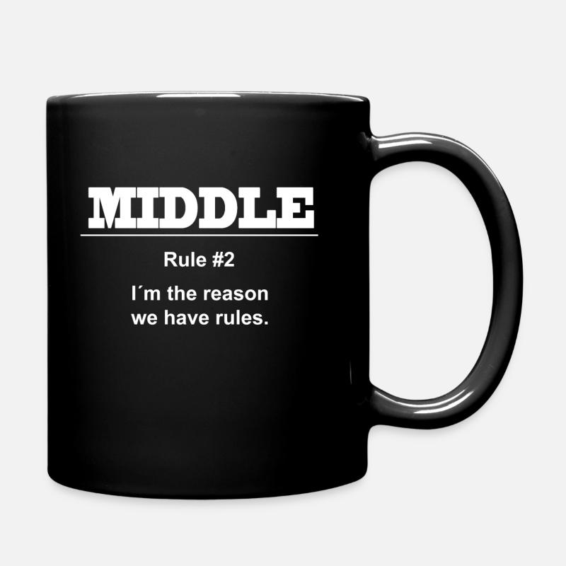 Geschwister kleiner großer bruder kleine schwester - Tasse einfarbig - Schwarz