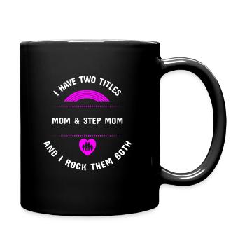 Mutter Stiefmutter Geschenk Patchwork Familie - Tasse einfarbig - Schwarz - Rechts
