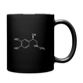 Adrenalin Epinephrin Formel | Geschenk Chemie - Tasse einfarbig - Schwarz - Rechts