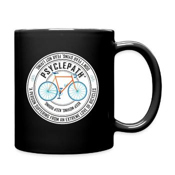 Psyclepath Vintage Bike, vélo et vélo - Mug uni - noir - Droite