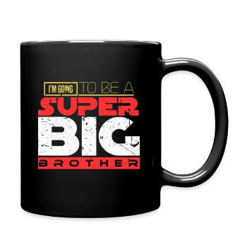 Großer Bruder - Tasse einfarbig - Schwarz - Rechts