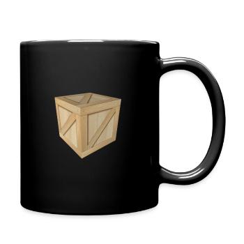 Crate box en bois - Mug uni - noir - Droite