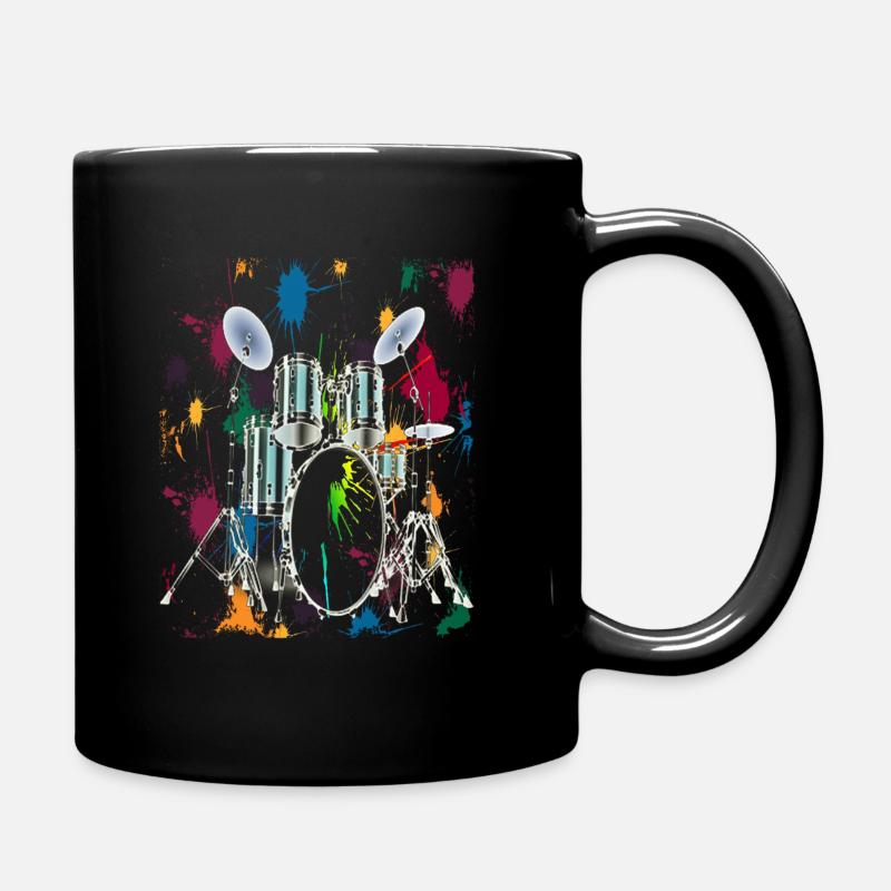 Schlagzeug Drum Set Drummer Drums Grafik Design - Tasse einfarbig - Schwarz