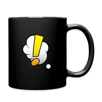 Comic Comicstyle Comic-Strips Ausrufezeichen - Tasse einfarbig - Schwarz - Rechts