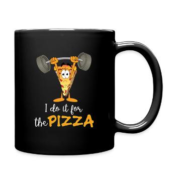 Pizza Exercice Cible Cadeau Amusant - Mug uni - noir - Droite