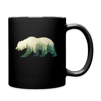 Ours Grizzly - Mug uni - noir - Droite