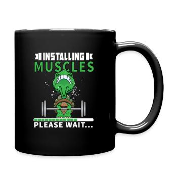 Muscle Training Training Cool Gift - Full Colour Mug - black - Right