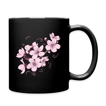 Flower Japanese Cool Gift - Full Colour Mug - black - Right