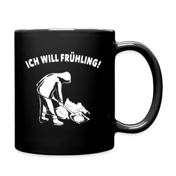Funny shirt for snow shoveling - winter snow - Full Colour Mug - black - Right