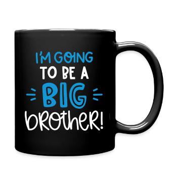 Im going to be a brother Gift - Tasse einfarbig - Schwarz - Rechts
