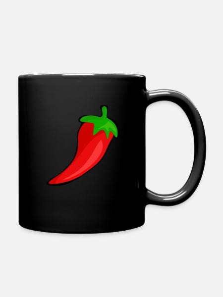 Chili pepperoni poivrons poivrons moisson de jardin potager - Mug uni - noir