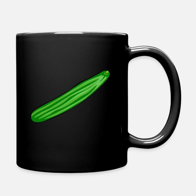 Gurke salatgurke Einlegegurken Kukumer Gartengurke - Tasse einfarbig - Schwarz