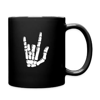 Rock N Roll Bone Hands Punks Cool GIft - Full Colour Mug - black - Right