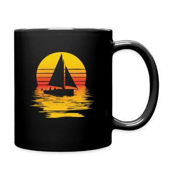 segelboot segeln segler segelverein boot geschenk - Tasse einfarbig - Schwarz - Rechts