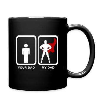 Vatertagsgeschenk - Tasse einfarbig - Schwarz - Rechts