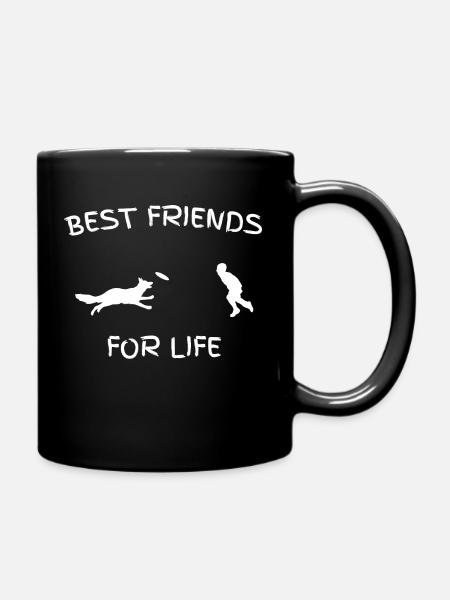 Border Collie Hund Hunde Mama Geschenk Shirt Papa - Tasse einfarbig - Schwarz