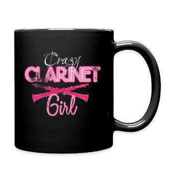 Clarinet woman playing clarinet - Full Colour Mug - black - Right