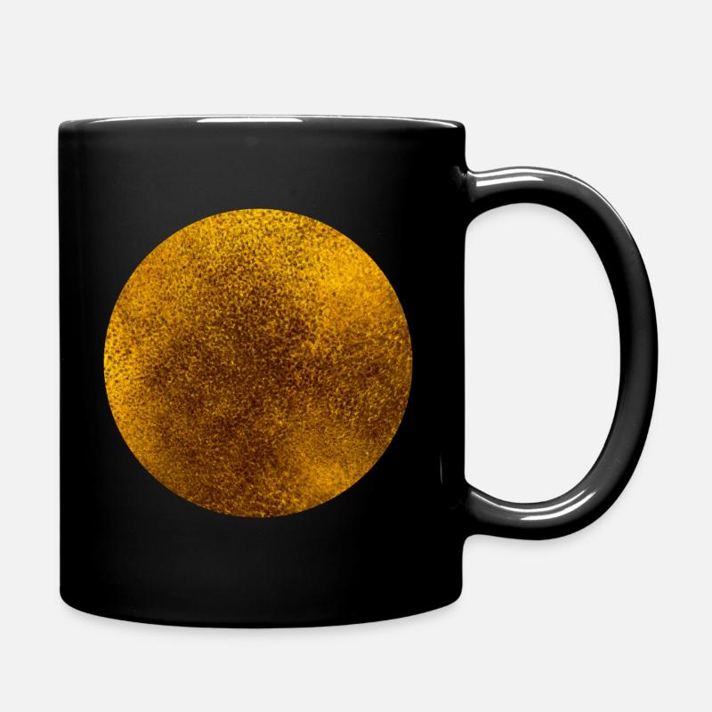 CIRCLES CIRCLES GOLD 1 - Full Colour Mug - black
