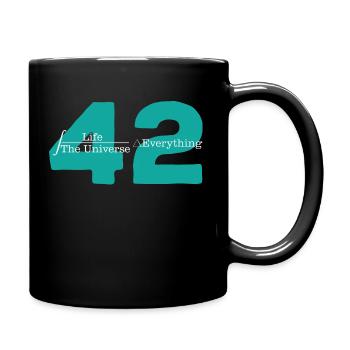 Universe 42 The Answer to Life Cool - Full Colour Mug - black - Right