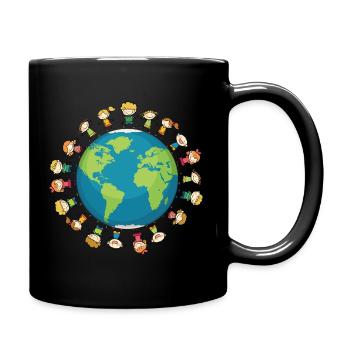 Beaucoup d’enfants Terre Planète Cadeau amusant - Mug uni - noir - Droite