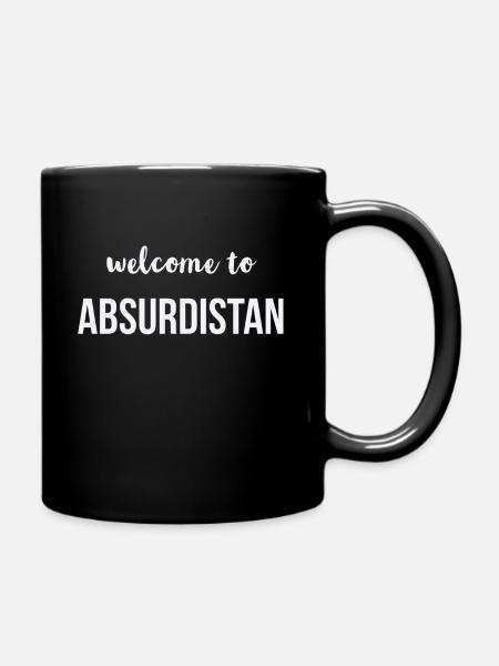welcome to ABSURDISTAN - Full Colour Mug - black