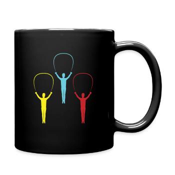 Jumper Idée cadeau coloré sport de corde Springer - Mug uni - noir - Droite