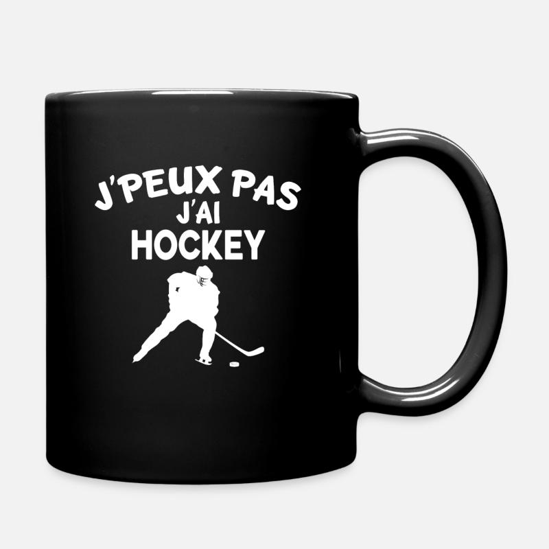 I can't I hockey - Full Colour Mug - black