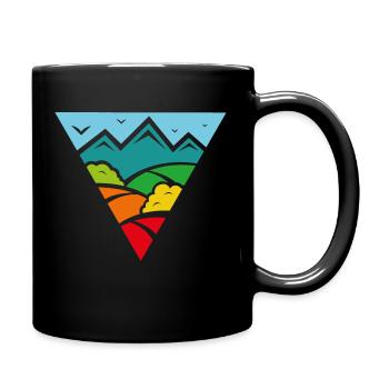 Champs de couleur - Mug uni - noir - Droite